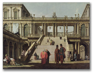 'Castle Courtyard, 1762' Canvas Art by Canaletto