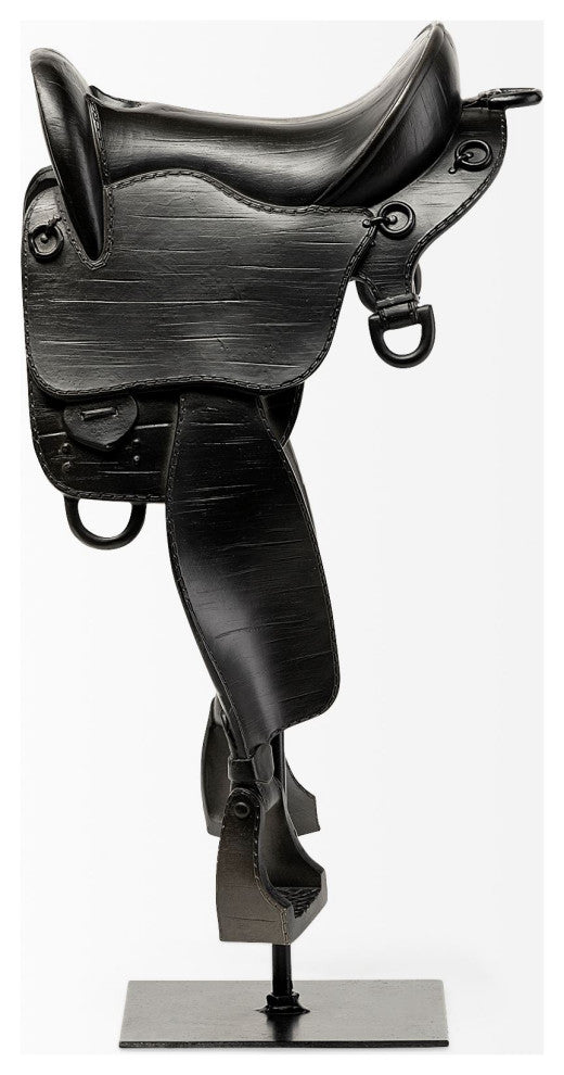 Colt III 8Lx9W Black Equestrian-Inspired English Horse Saddle