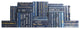 Modern Book Wall Set, Navy, Set of 50