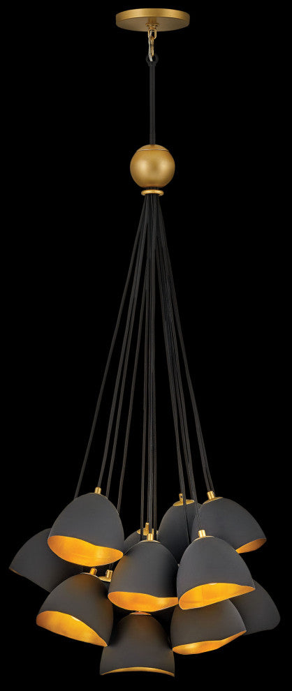 Hinkley Lighting 35906 Nula 15 Light 26"W Multi Light Lisa - Shell Black