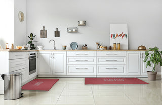 XOXO Valentines Chenille Rug, Coral, 2'x3'