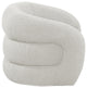 Roxbury Boucle Fabric Upholstered Swivel Accent Chair, Cream