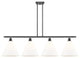 Innovations 516-4I-BK-GBC-121 4 Light Island Light, Matte Black