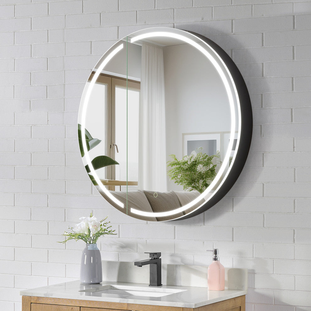 Radiant Frameless Surface-Mount LED Lighted Bathroom Medicine Cabinet, 32"