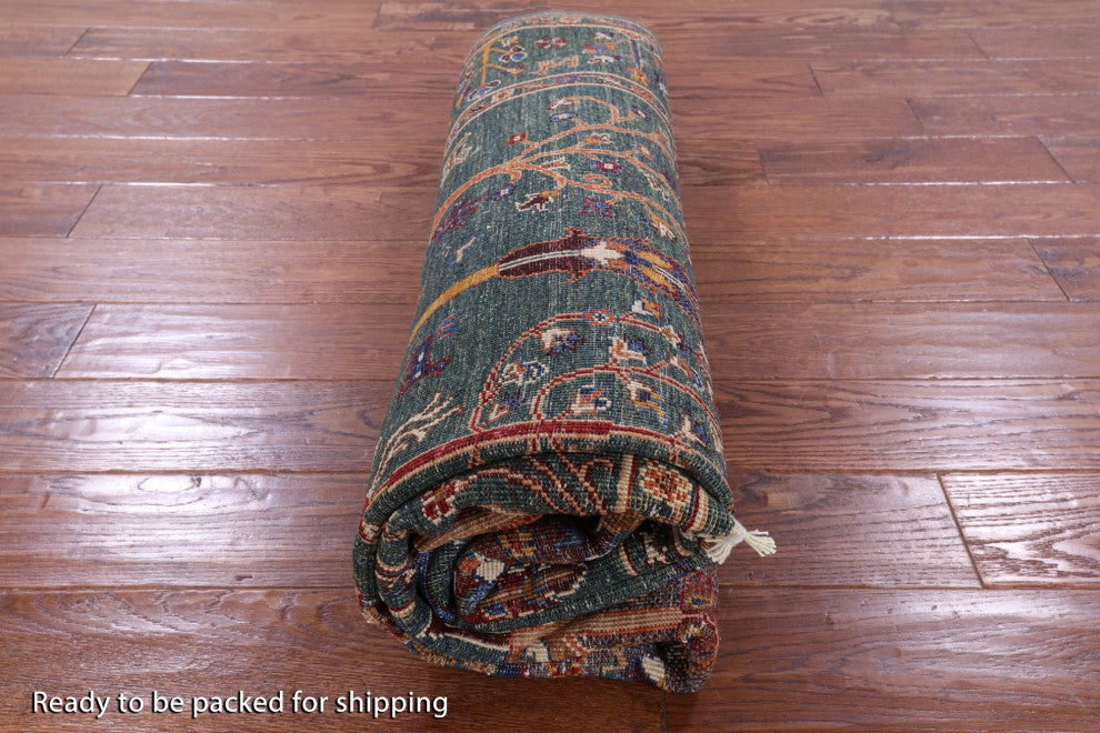 5' 9" X 7' 9" Hand Knotted Persian Gabbeh Tribal Wool Rug Q9561