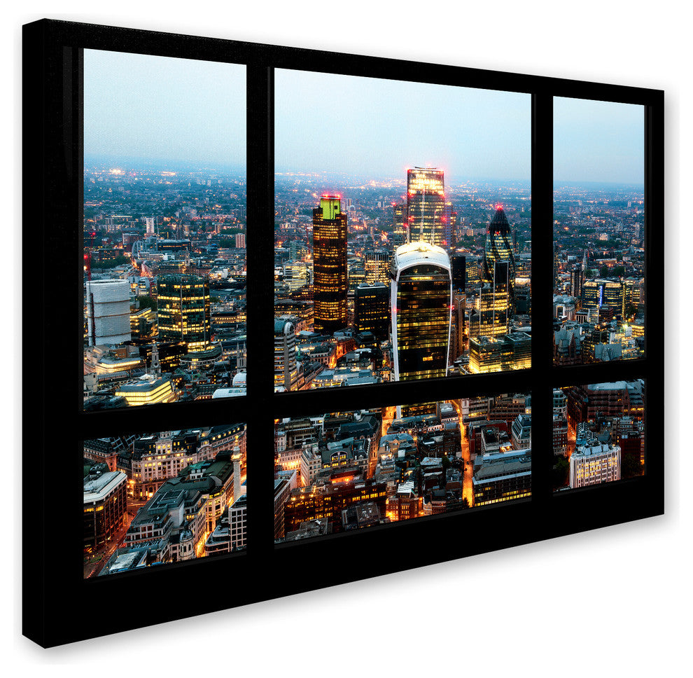 'Window View London City 2' Canvas Art by Philippe Hugonnard