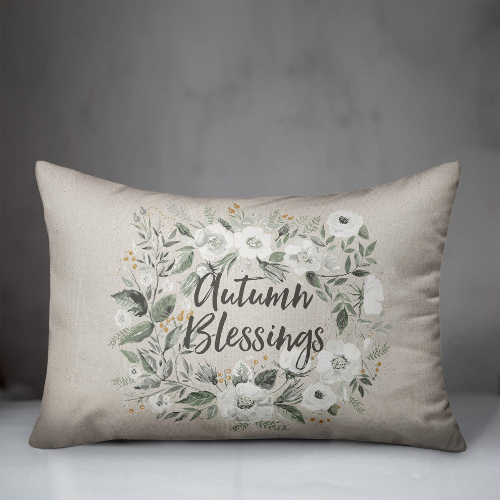 Hello Beige Pumpkin 14x20 Spun Poly Pillow