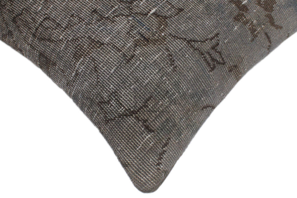 Antique Meehan Vintage Distressed Handmade Rug Pillow