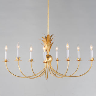 Maxim 2888 Paloma 8 Light 36"W Taper Candle Style Chandelier - Gold Leaf