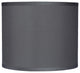 Classic Drum Faux Silk Lamp Shade, Gray, 12"