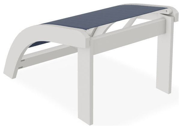 Adirondack Sling Outdoor Ottoman, Mavi/Snow