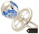 Silver Plated Pacifier With Blue Crystals Ornament