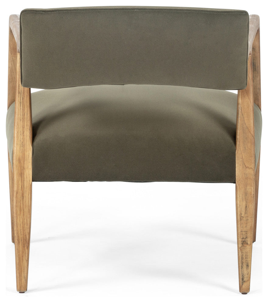 Tyler Armchair, Modern Velvet Loden