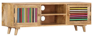 vidaXL TV Stand TV Unit Sideboard TV Console Media Cabinet Solid Mango Wood