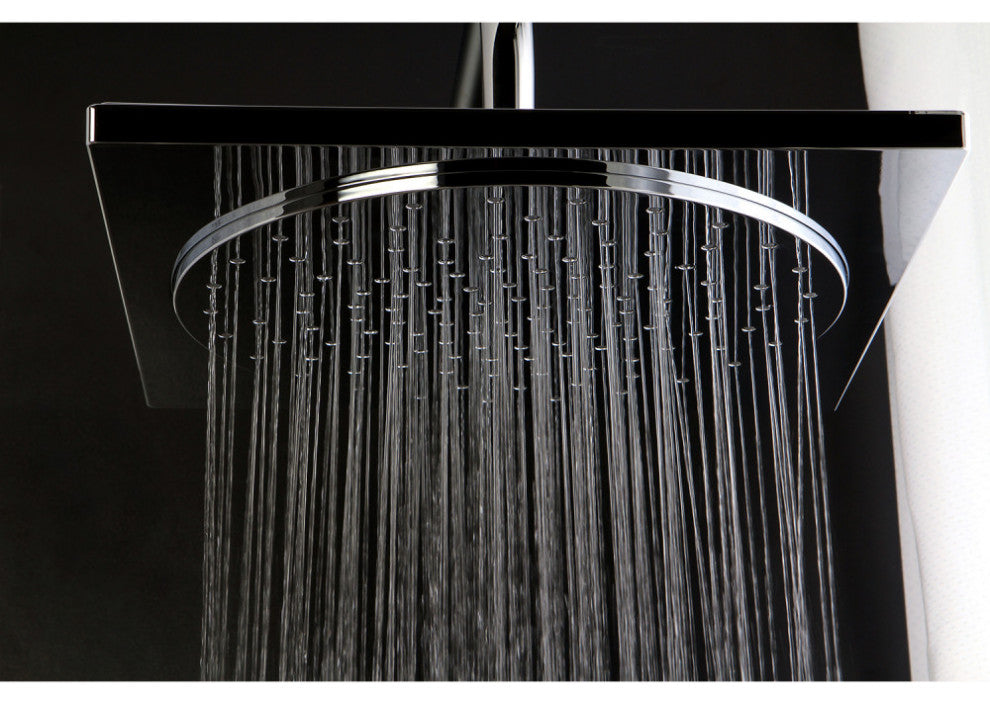 Kingston Brass 12" Square Shower Head, Polished Chrome