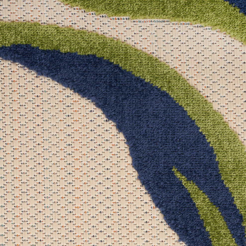 Nourison Aloha 7'10" Round Multicolor Contemporary Area Rug