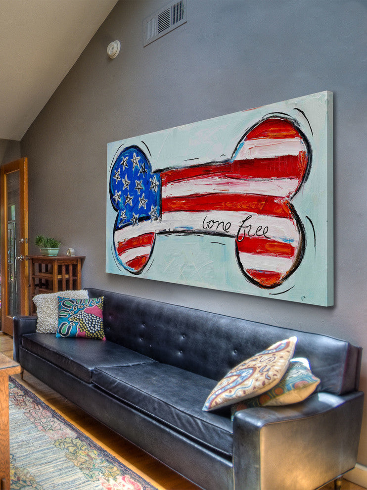 "Bone Free" Painting Print on Canvas by Tori Campisi