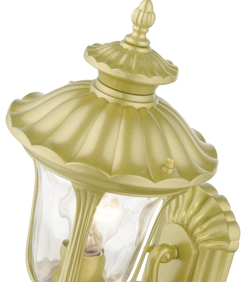 Oxford 1-Light Soft Gold Outdoor Small Wall Lantern