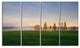 Foggy Early Morning Panorama, Landscape Canvas Art Print, 48"x28", 4 Panels