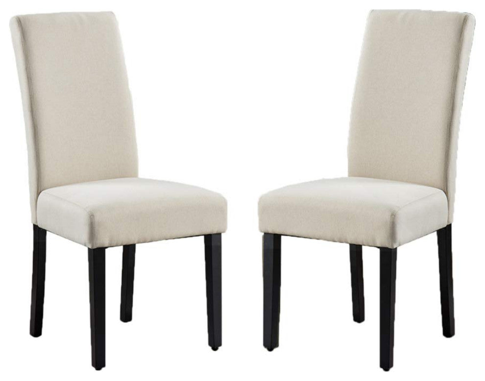 Rochefort Synthetic Leather Armless Set of 2-Pieces Dining Room Accent Chair, Ta