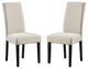 Rochefort Synthetic Leather Armless Set of 2-Pieces Dining Room Accent Chair, Ta