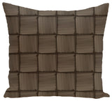 Basketweave Geometric Print Pillow, Brown, 26"x26"