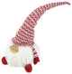 "Chipper Chester" Sitting Chubby Santa Gnome Table Figure, Red and White, 12"