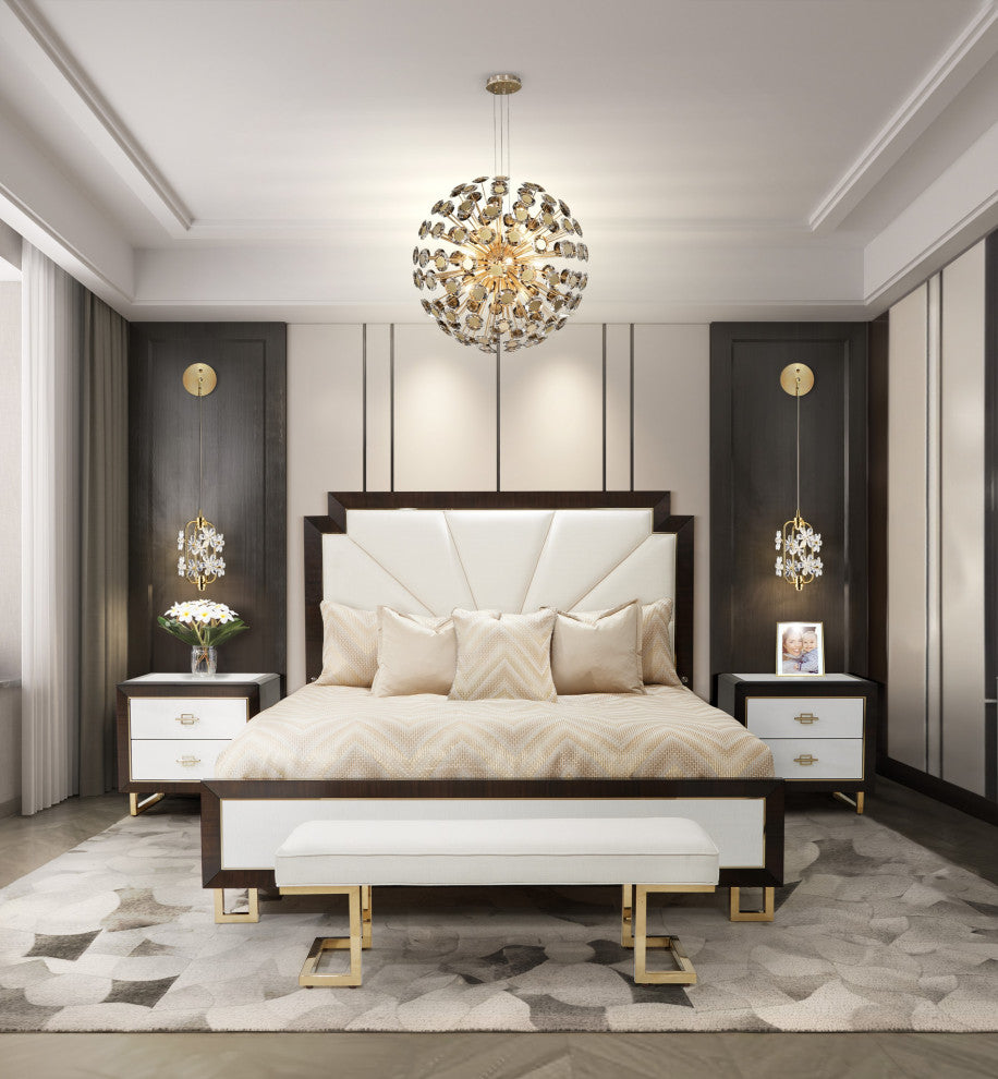 Belmont Place Cal. King Panel Bed Cream/Espresso