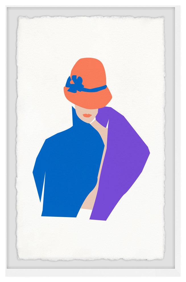 "Retro Bucket Hat" Framed Painting Print, 24x36