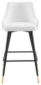 Adorn Performance Velvet Bar Stool - White