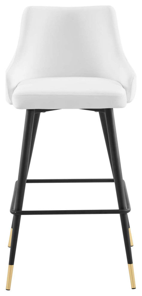 Adorn Performance Velvet Bar Stool - White