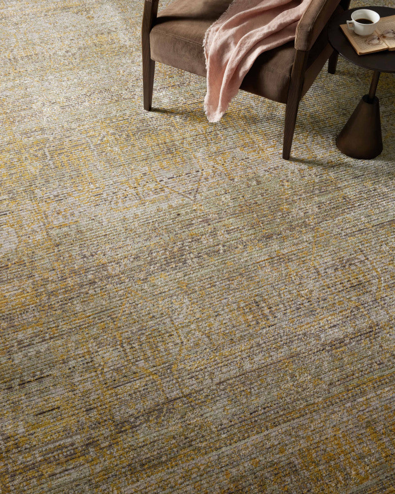 Jean Stoffer x Loloi Bradbury Dove / Gold 11''-6" x 15''-6" Area Rug