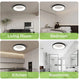Black Flush Mount Ceiling Light 15" Circle Modern Ceiling Lamp