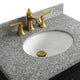 31" Single Vanity, Dark Gray Finish With Gray Granite And Oval Sink