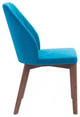 Zuo Modern Vaz Dining Chair Blue Velvet, Set of 2