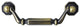Utopia Alley Suffolk Drop Pull, 3.8" Center to Center, Antique Brass, 10 Pack