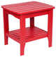 Shine Co. Cedar Wood Hydro-Tex Adirondack Square Corner Table Cherry Red 4113CR