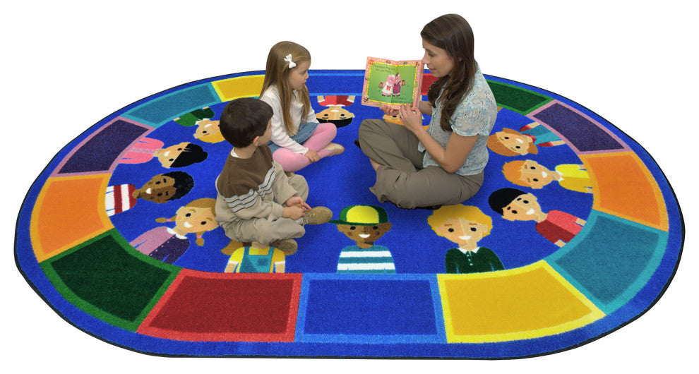 All of Us Together Rug, 7'8"x10'9" Oval