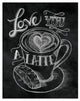 "Love You a Latte" Digital Paper Print by Mary Urban, 22"x26"