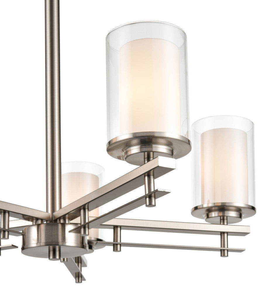 Huderson Collection 5-Light 26" Brushed Nickel Chandelier