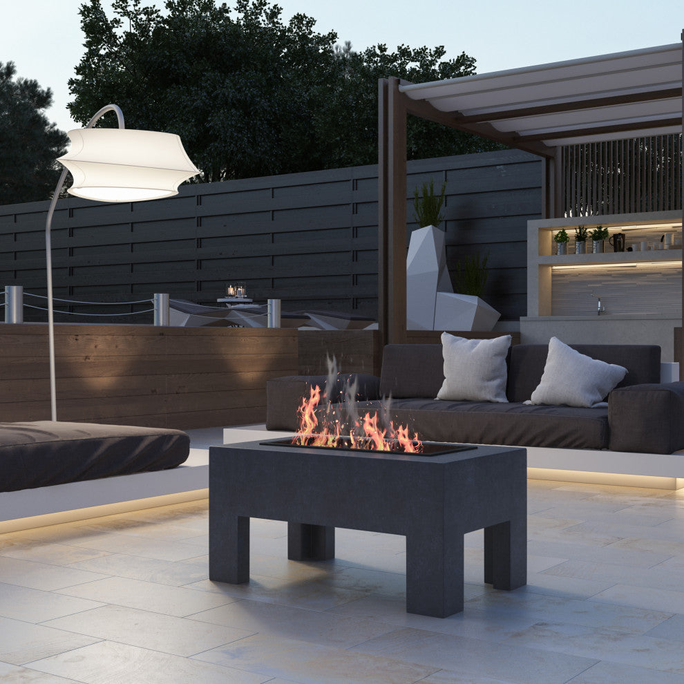 Astella Monolith Fire Basin, Gray Granite