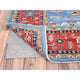 Blue, Extra Soft Wool, Afghan Peshawar, Hand Knotted, Oriental Rug, 9'x11'6"