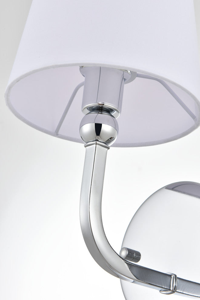 1 Light Chrome And Clear Bath Sconce