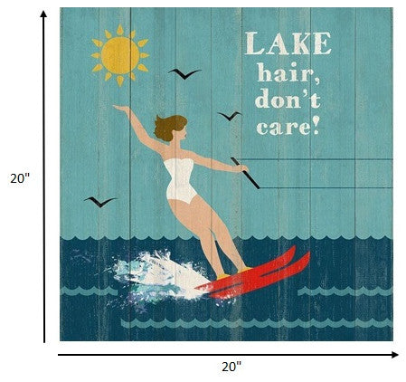 Lake Hair Don't Care Watersking Wall Decor