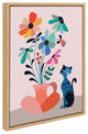 Sylvie Daisies Framed Canvas by Rachel Lee of My Dream Wall, Natural 18x24