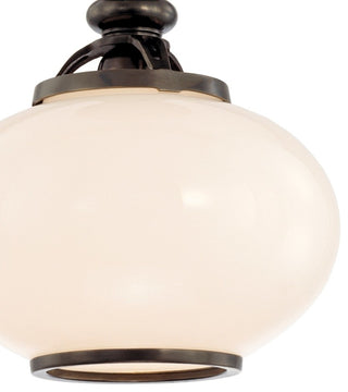 Canton 1-Light Semi Flush, Old Bronze, 9"