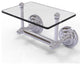 Que New Two Post Toilet Tissue Holder with Glass Shelf, Polished Chrome