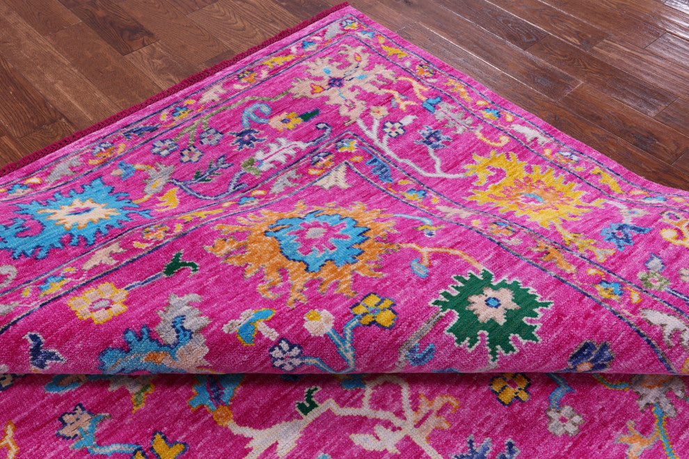9' Square Turkish Oushak Handmade Wool Rug - Q15684
