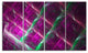 Purple Fractal Metal Grill, Abstract Wall Art Canvas, 48"x28", 4 Panels