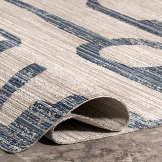 Nuloom Milani Contemporary Washable Indoor/Outdoor Rug, Navy 7'5"x9'6"